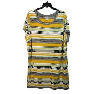 Ava‎ & Viv Dress Womens Plus Size 4X  Short Sleeve T-Shirt Dress Casual Boho